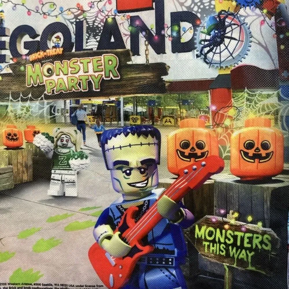 LEGO Legoland Tote 2024 Monster Halloween Brick Or Treat Reusable Shopping Bag